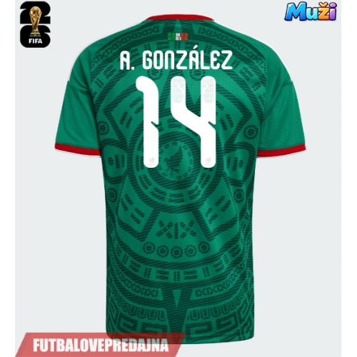 Lacne Muži Futbalové dres Mexiko Armando Gonzalez #14 MS 2026 Krátky Rukáv - Domáci